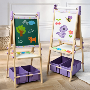 Magnetic Art Easel with Adjustable Height and Storage Tray